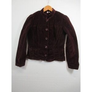 Vintage Y2K St. Johns Bay Fitted Corduroy Jacket Women Small Purple